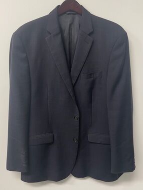💙 Lauren Ralph Lauren Men's Dark Navy Two-Button 100% Wool Blazer 💙